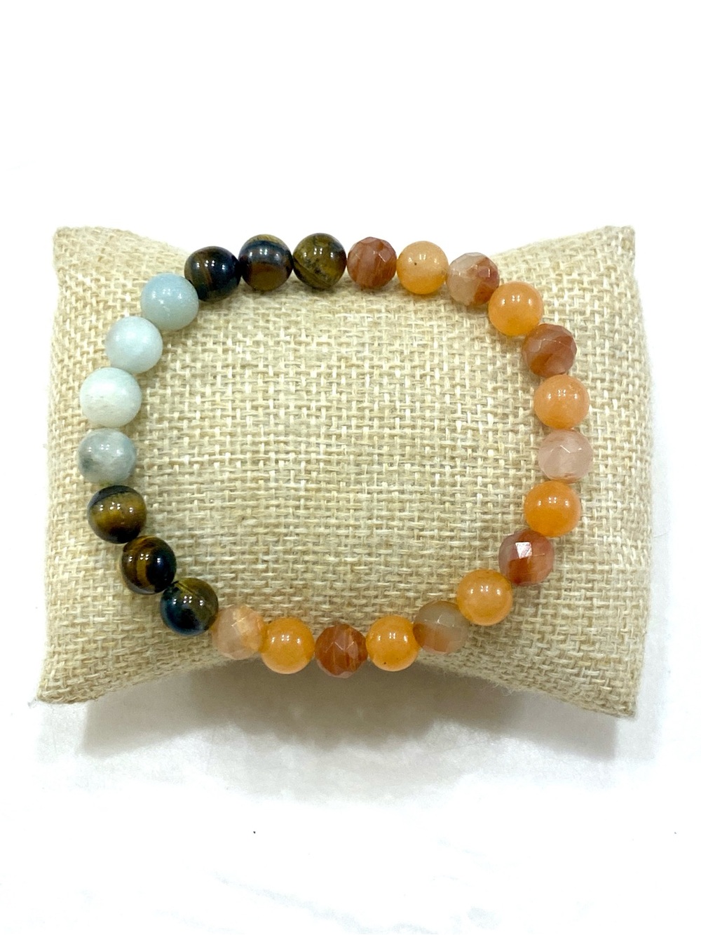 Multi-Color Semi-Precious Bead Stretch Bracelet
